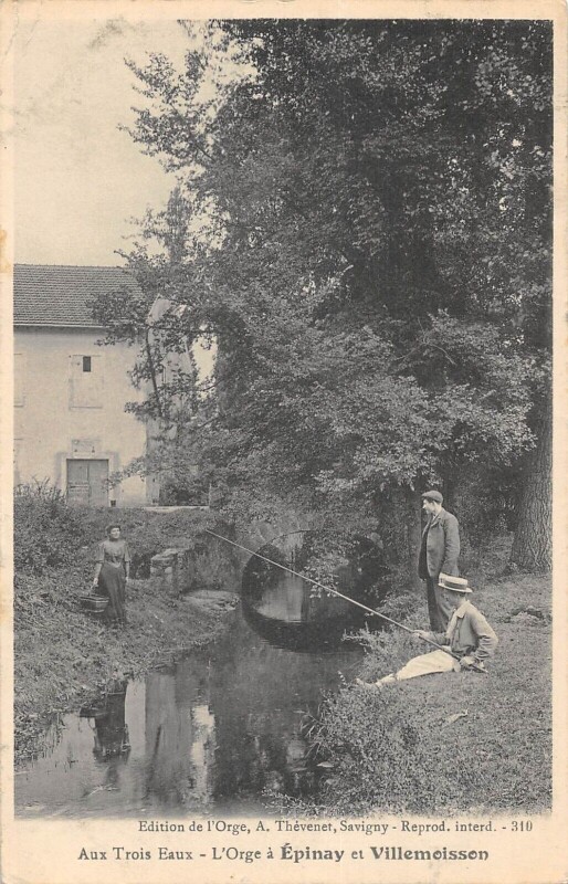 Carte postale ancienne Aux Trois Eaux L'Orge A Epinay Et Villemoisson