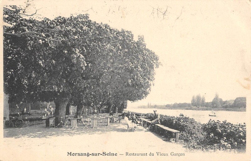 Carte postale ancienne Morsang Sur Seine Restaurant Du Vieux Garcon à Morsang-sur-Seine