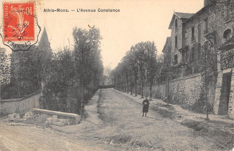 Carte postale ancienne Athis Mons Avenue Constance à Athis-Mons
