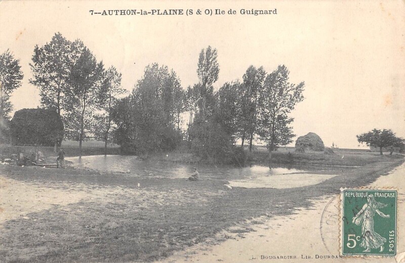 Carte postale ancienne Authon La Plaine Ile De Guignard à Authon-la-Plaine