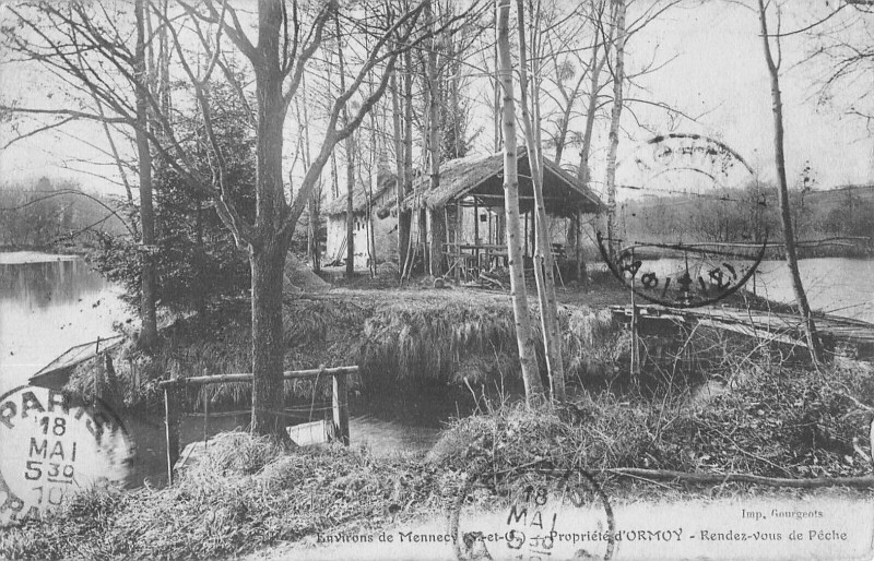 Carte postale ancienne Env.de Mennecy Propriete D'Ormoy Rendez Vous De Peche à Mennecy