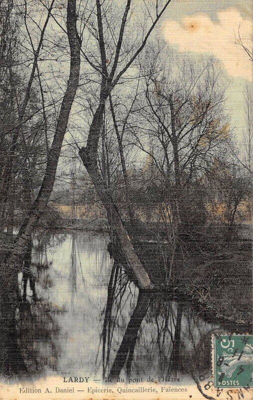 Carte postale ancienne Lardy Ile Du Pont De L'Hetre - Cpa Toilee à Lardy