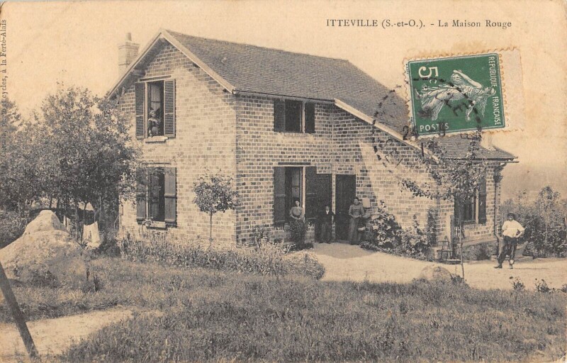 Carte postale ancienne Itteville La Maison Rouge à Itteville