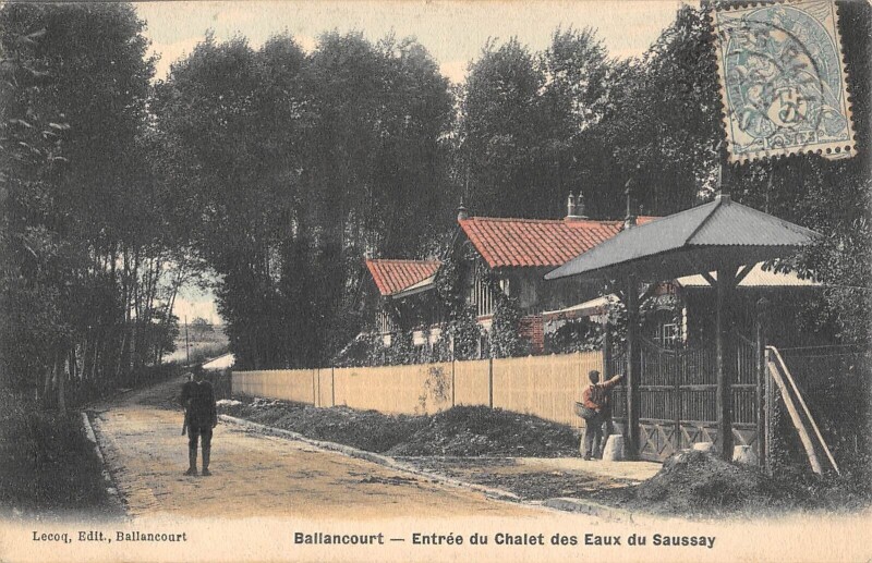 Carte postale ancienne Ballancourt Entree Du Chalet Des Eaux Du Saussay
