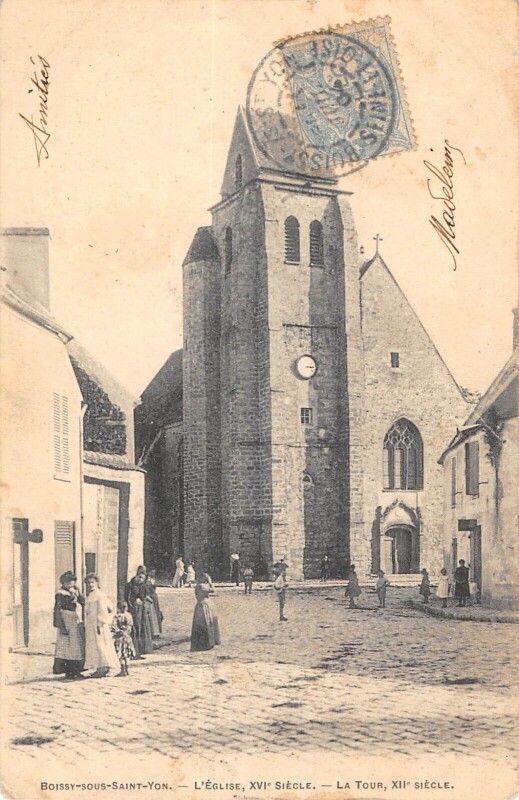Carte postale ancienne Boisy Sous Saint Yon Eglise à Saint-Yon