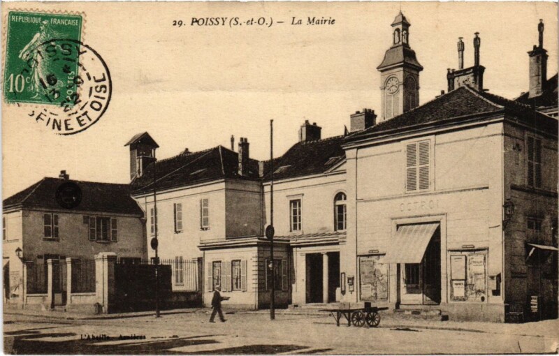 Carte postale ancienne Poissy - La Mairie à Poissy