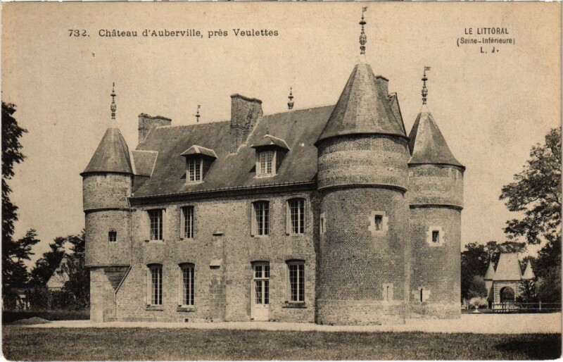 Carte postale ancienne Chateau d'Auberville pres Veulettes - Le Littoral