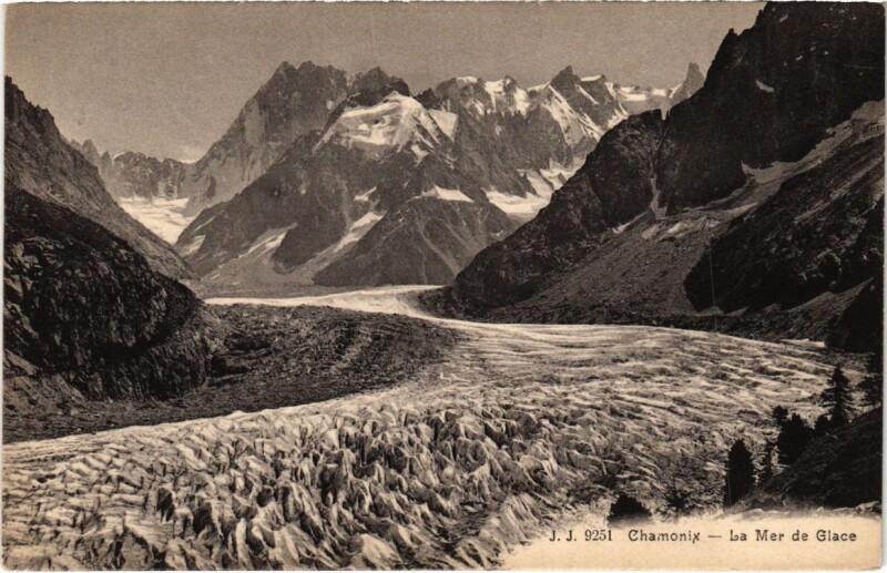 Carte postale ancienne Chamonix - La Me de Glace