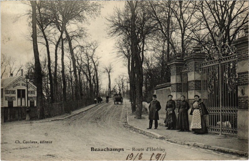 Carte postale ancienne BEAUCHAMPs - Route d'Herblay à Beauchamp