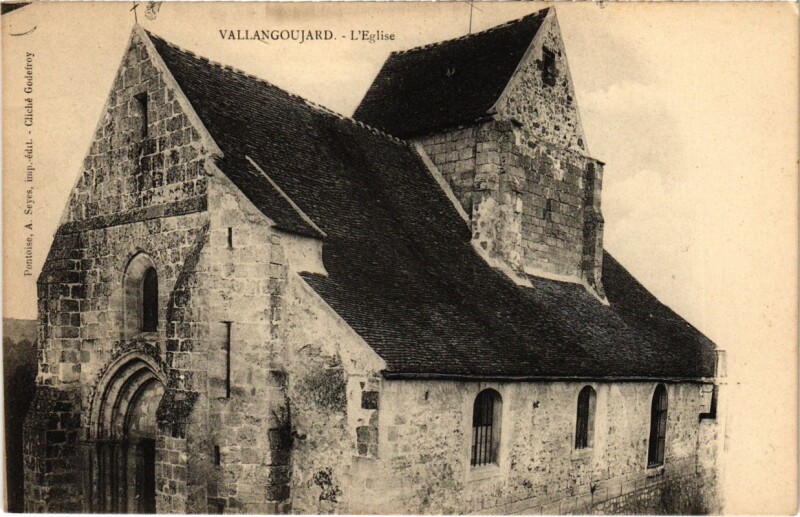 Carte postale ancienne Vallangoujard - L'Eglise à Vallangoujard