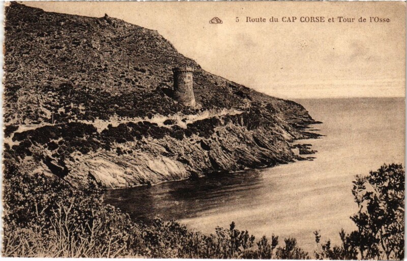 Carte postale ancienne Route du Cap Corse et Tour de l'oise