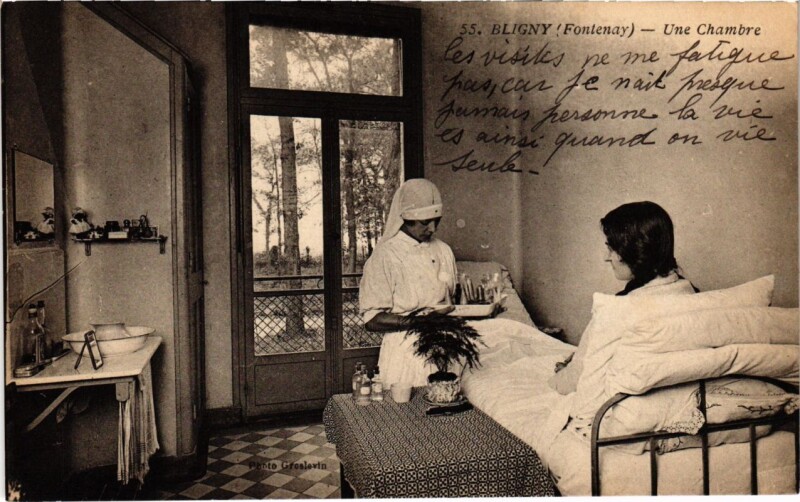 Carte postale ancienne Bligny - Une Chambre