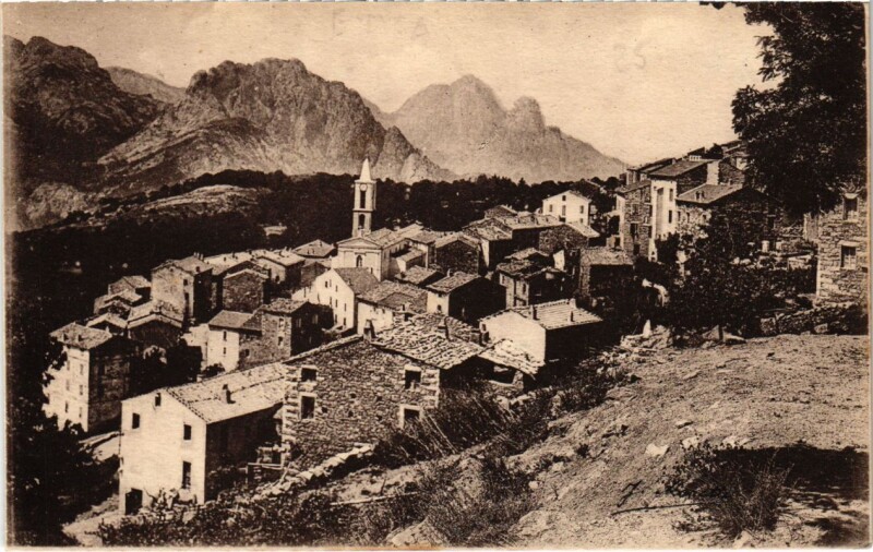 Carte postale ancienne Evisa - Vue générale