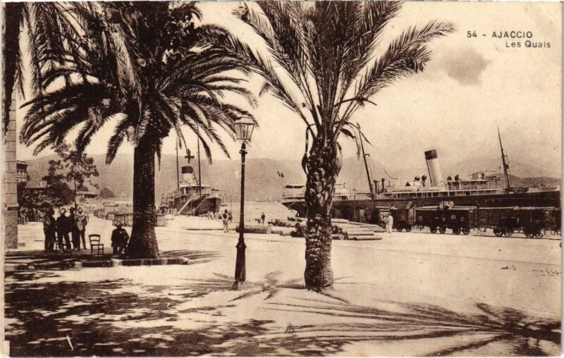 Carte postale ancienne Ajaccio - Les Quais à Ajaccio