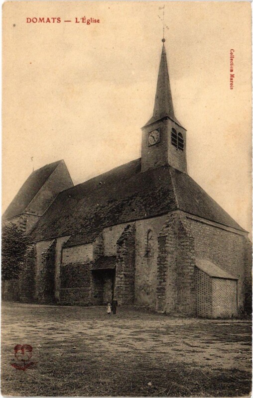 Carte postale ancienne Domats - L'Eglise à Domats