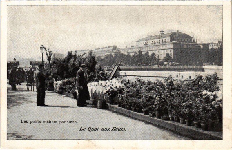 Carte postale ancienne Paris Petits Metiers Quai aux Fleurs