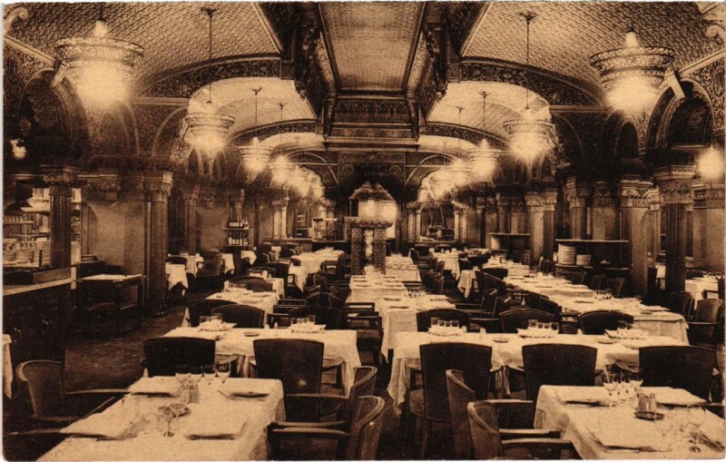 Carte postale ancienne Paris 9e Restaurant Luce Noel Peter's à Paris 9e