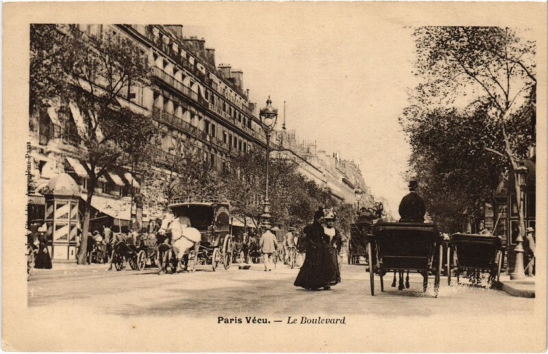 Carte postale ancienne Paris Vecu. Le Boulevard
