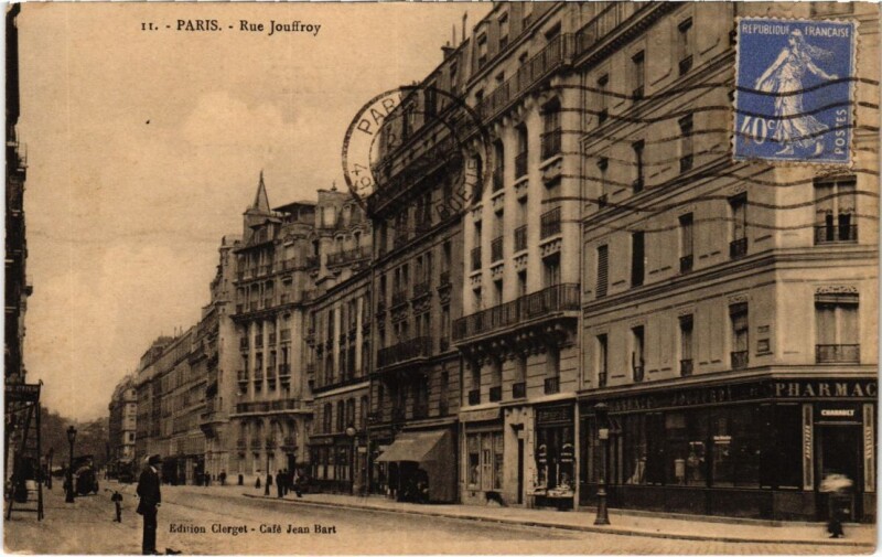 Carte postale ancienne Rue Jouffroy à Paris 17e