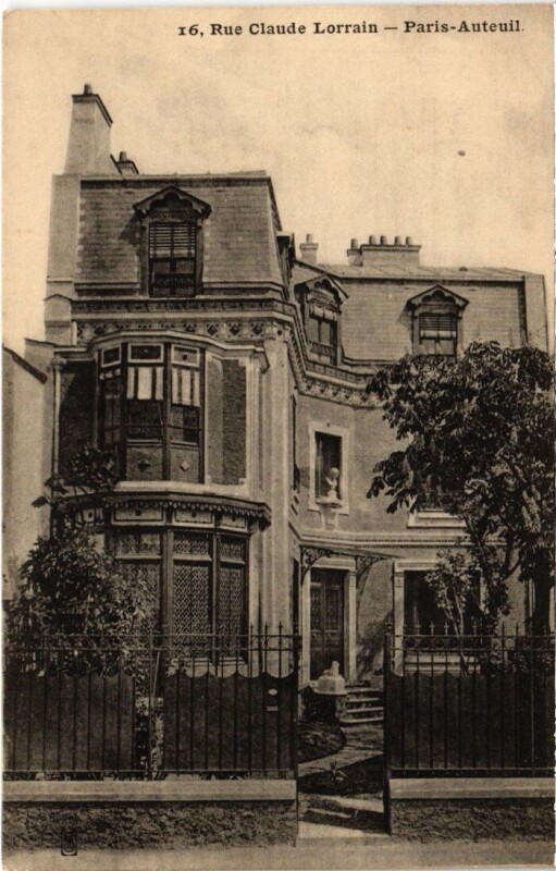 Carte postale ancienne Auteuil - Rue Claude Lorrain à Paris 16e