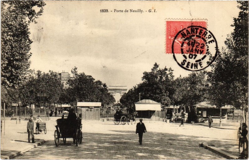 Carte postale ancienne Porte de Neuilly à Paris 16e