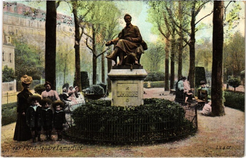 Carte postale ancienne Square Lamartine à Paris 16e