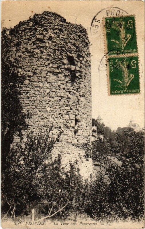 Carte postale ancienne Provins La Tour aux Pourceaux à Provins