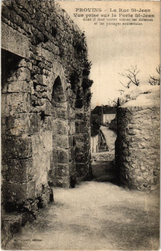 Carte postale ancienne Provins Rue Saint-Jean à Provins