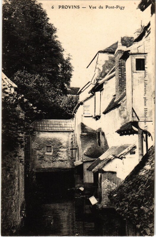 Carte postale ancienne Provins vue du Pont Pigy à Provins