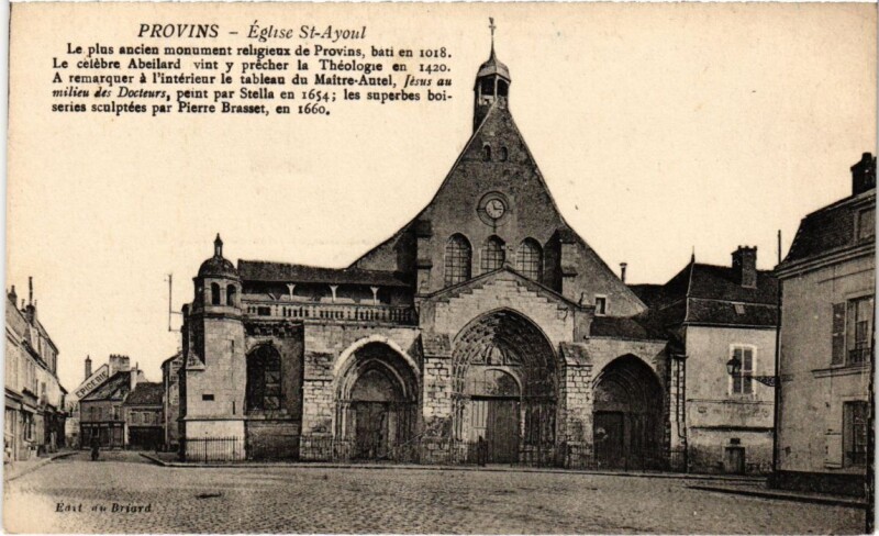Carte postale ancienne Provins Eglise Saint-Ayoul à Provins