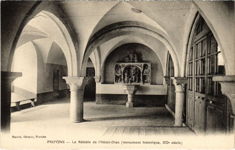 Carte postale ancienne Provins Le Retable de l'Hotel Dieu à Provins