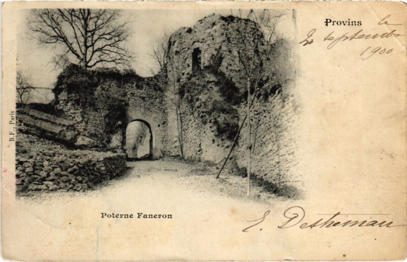 Carte postale ancienne Provins La Poterne Faneron à Provins