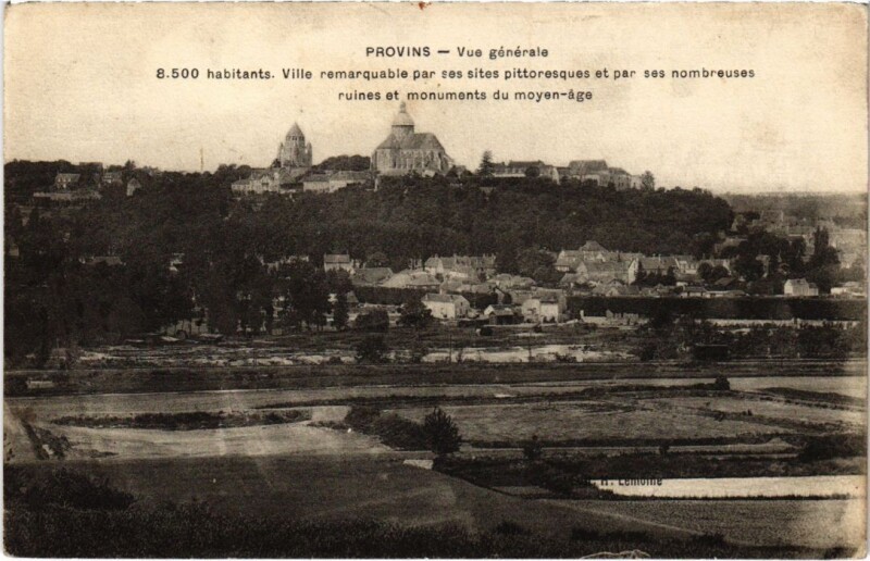 Carte postale ancienne Provins vue generale à Provins