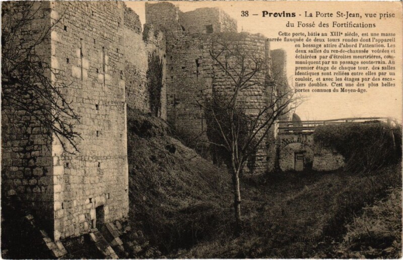 Carte postale ancienne Provins Porte Saint-Jean à Provins