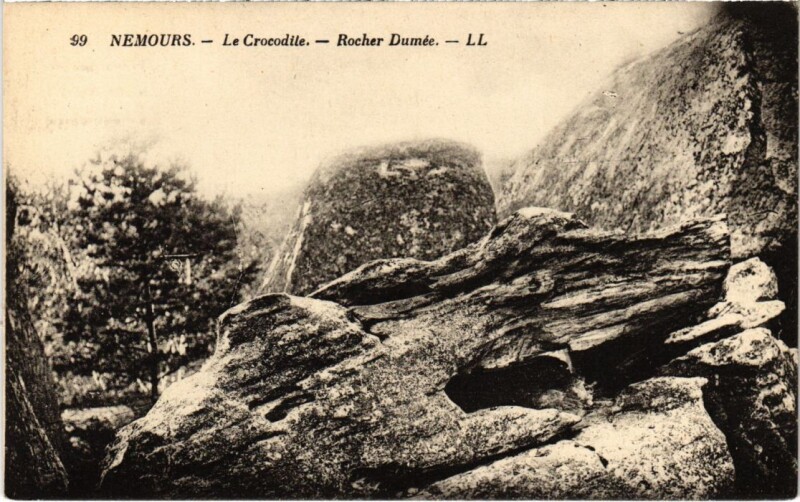 Carte postale ancienne Nemours Le Crocodile Rocher Dumee à Nemours