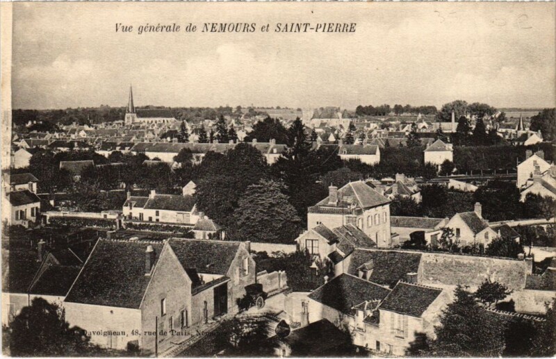 Carte postale ancienne Nemours vue generale à Nemours