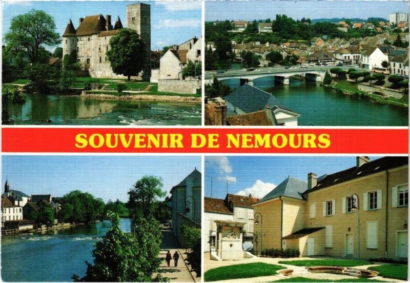 Carte postale ancienne Nemours souvenir à Nemours