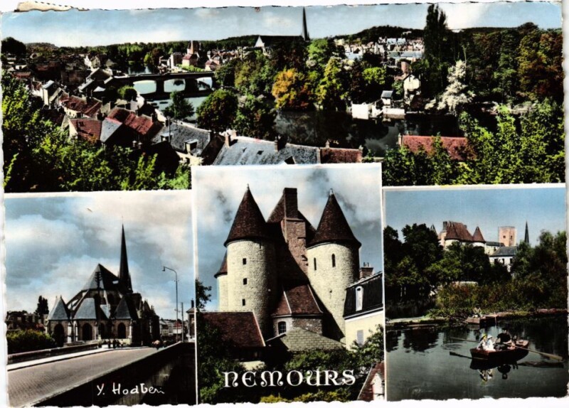Carte postale ancienne Nemours souvenir à Nemours