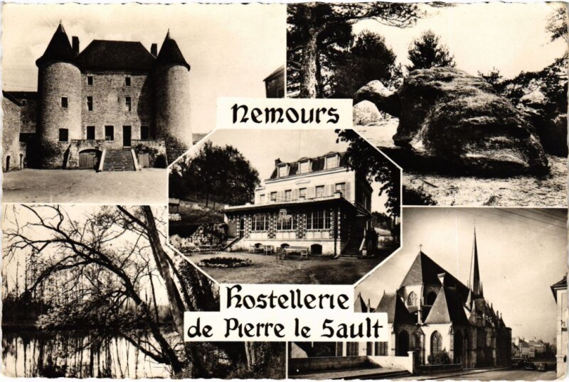 Carte postale ancienne Nemours souvenir à Nemours