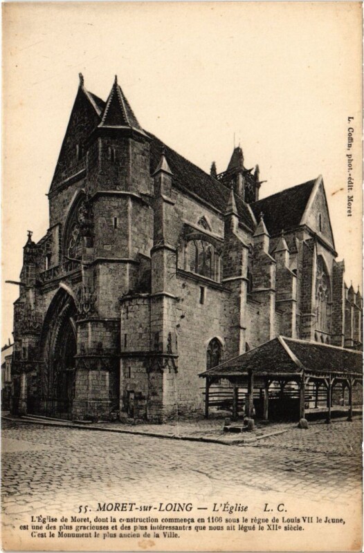 Carte postale ancienne Moret sur Loing Eglise