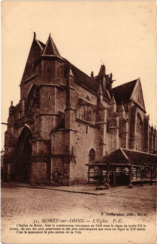 Carte postale ancienne Moret sur Loing Eglise