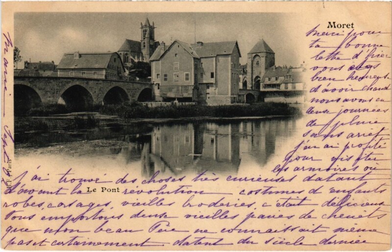 Carte postale ancienne Moret sur Loing Le Pont