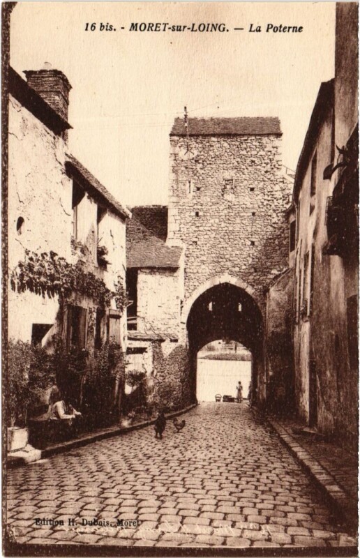 Carte postale ancienne Moret sur Loing La Poterne