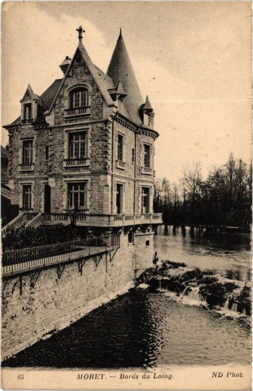 Carte postale ancienne Moret sur Loing Bords du Loing