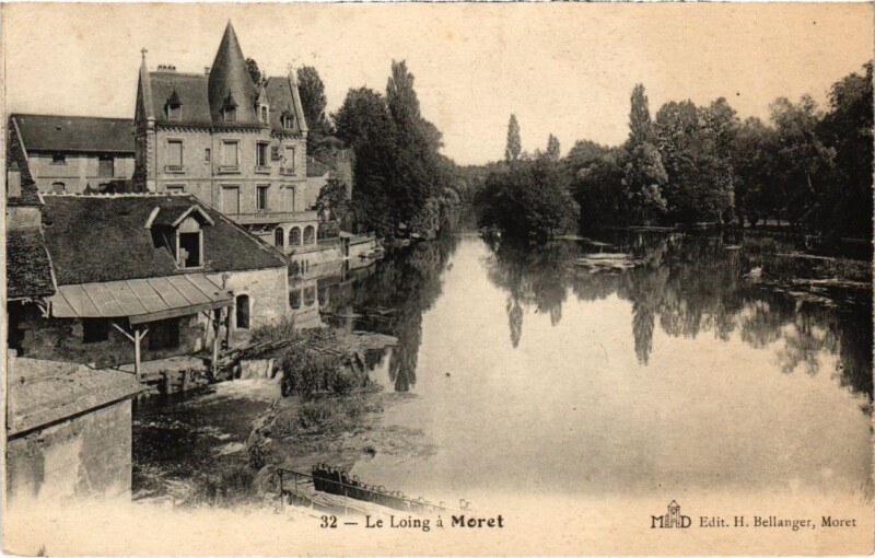 Carte postale ancienne Moret sur Loing Le Loing