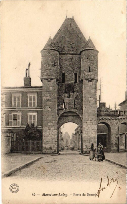 Carte postale ancienne Moret sur Loing Porte de Samois