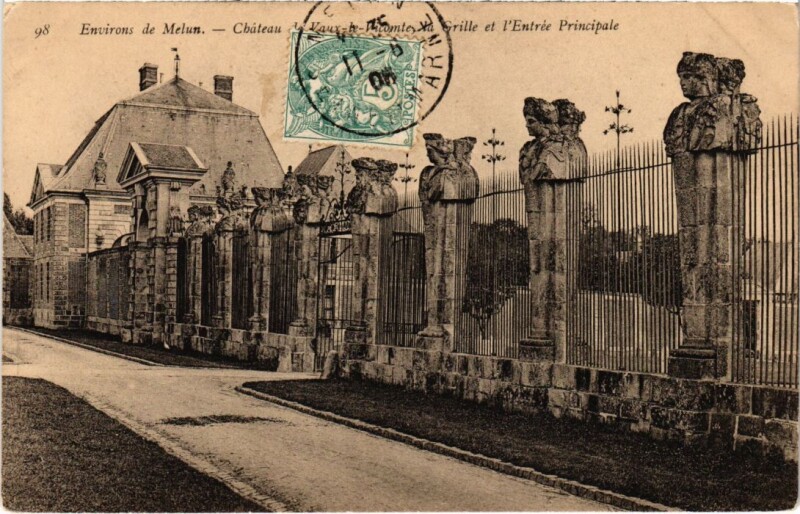 Carte postale ancienne Chateau de Vaux le Vicomte entree principale