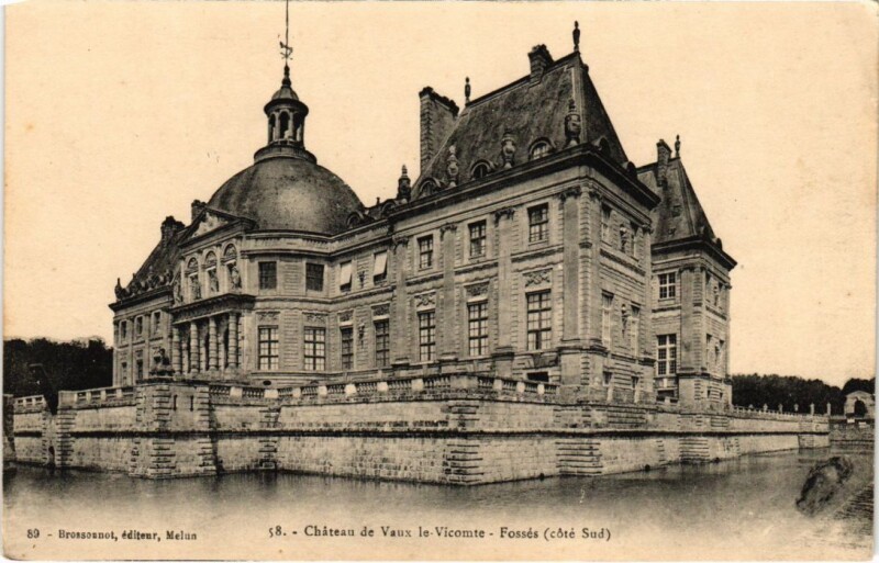 Carte postale ancienne Chateau de Vaux le Vicomte Fosses