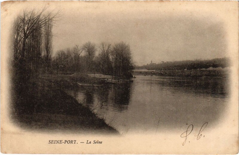 Carte postale ancienne Seine Port La Seine à Seine-Port