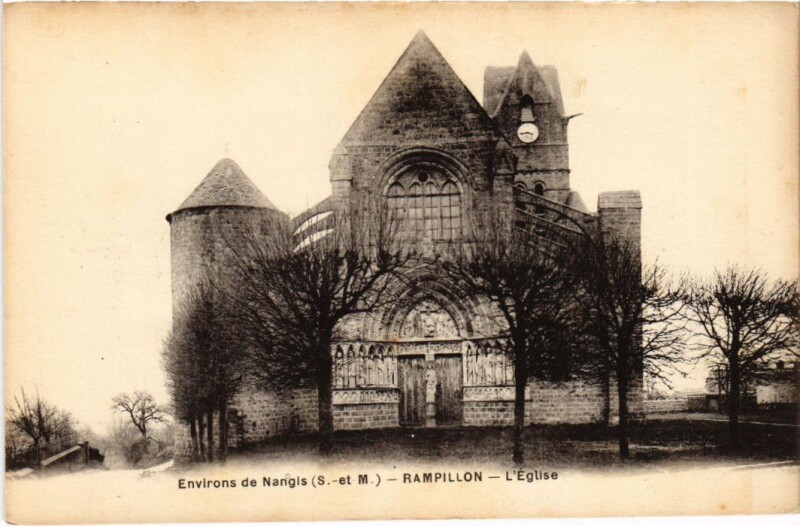 Carte postale ancienne Rampillon L'Eglise à Rampillon